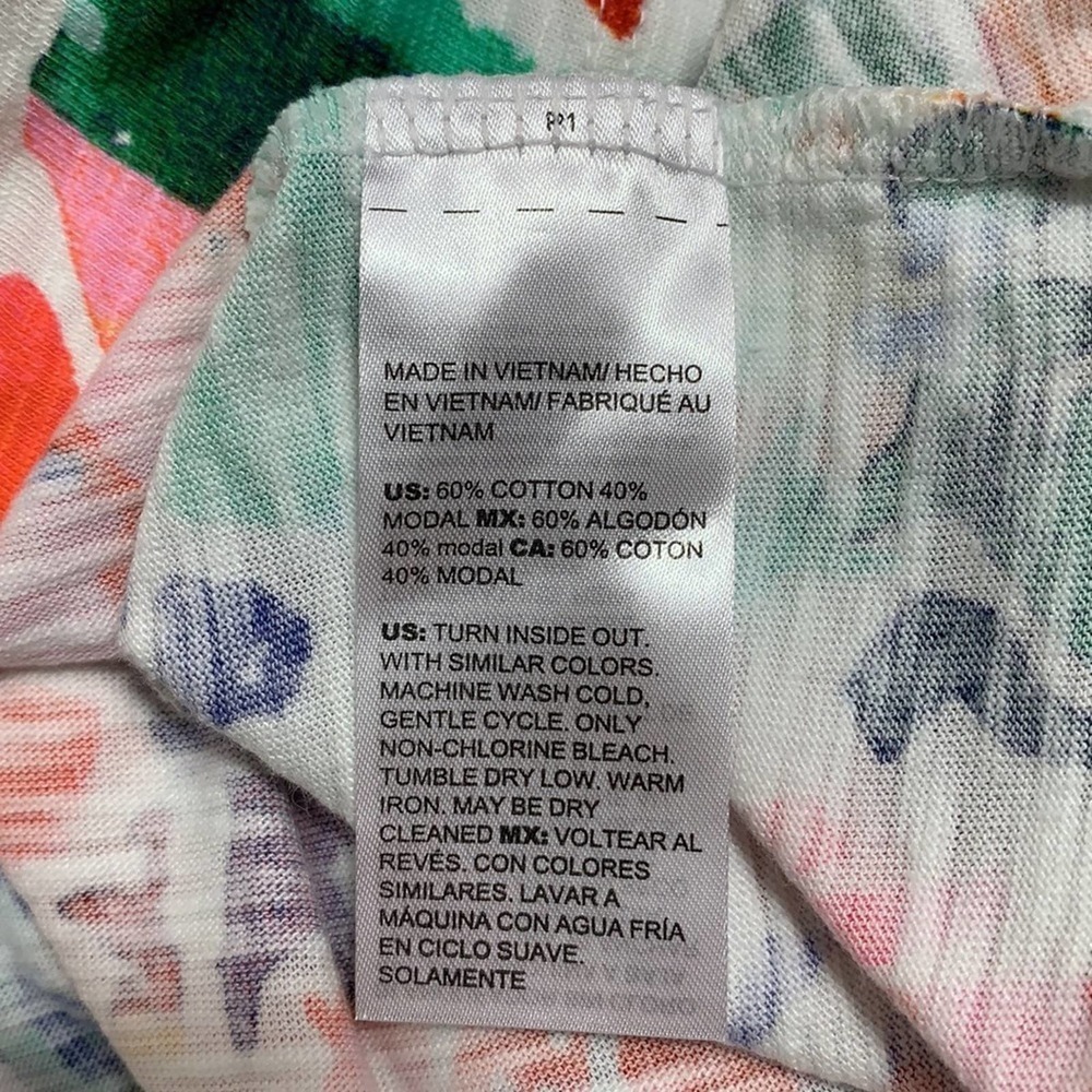 # CHICO’S MULTICOLOR T-SHIRT SHORT SLEEVES SIZE 4 (XXL) ROUND NECK - Picture 9 of 10